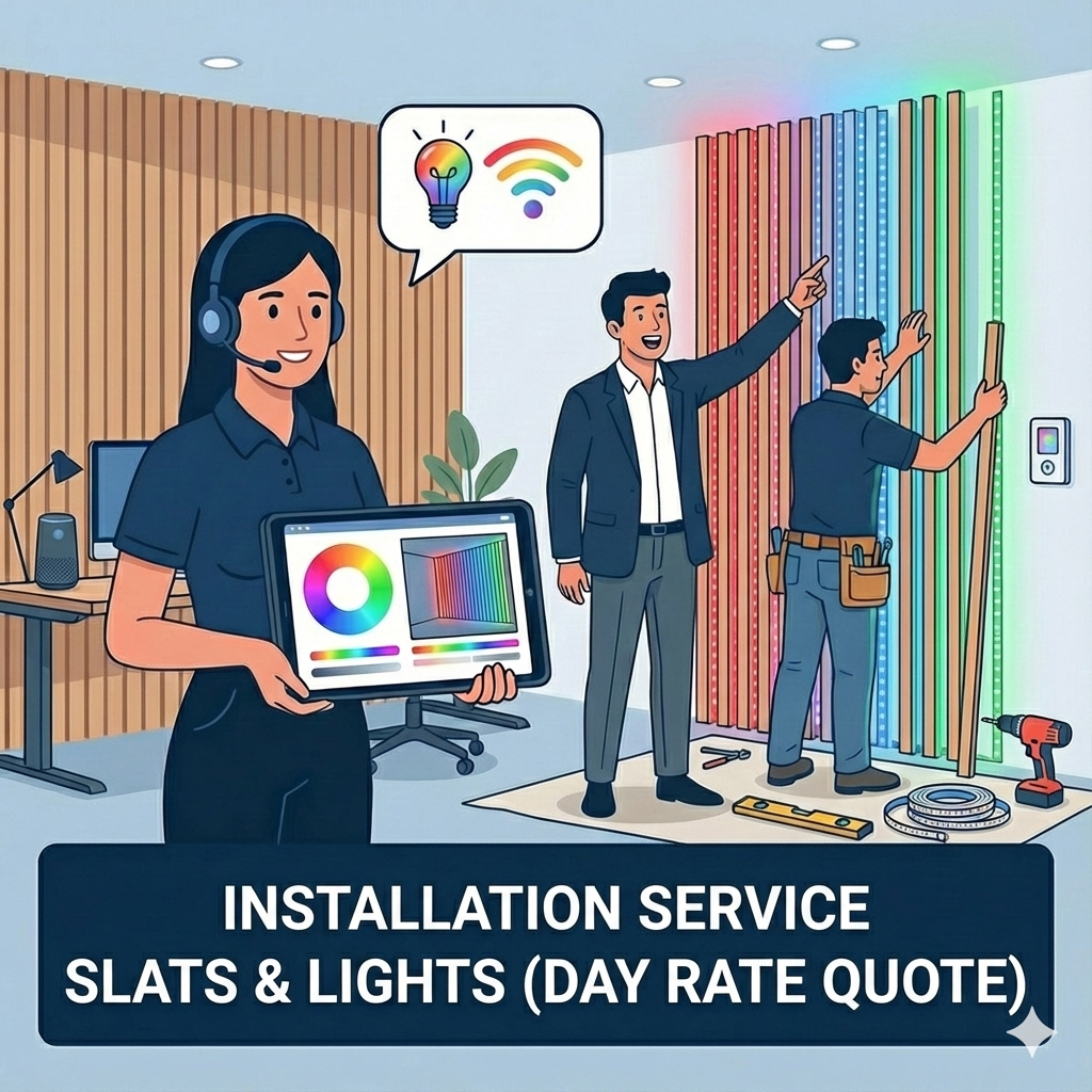 Installation Service Slats & Lights (Day Rate Quote)